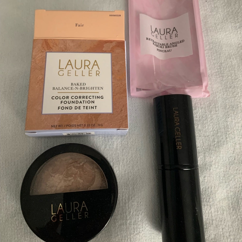 Laura Geller foundation with kabuki brush